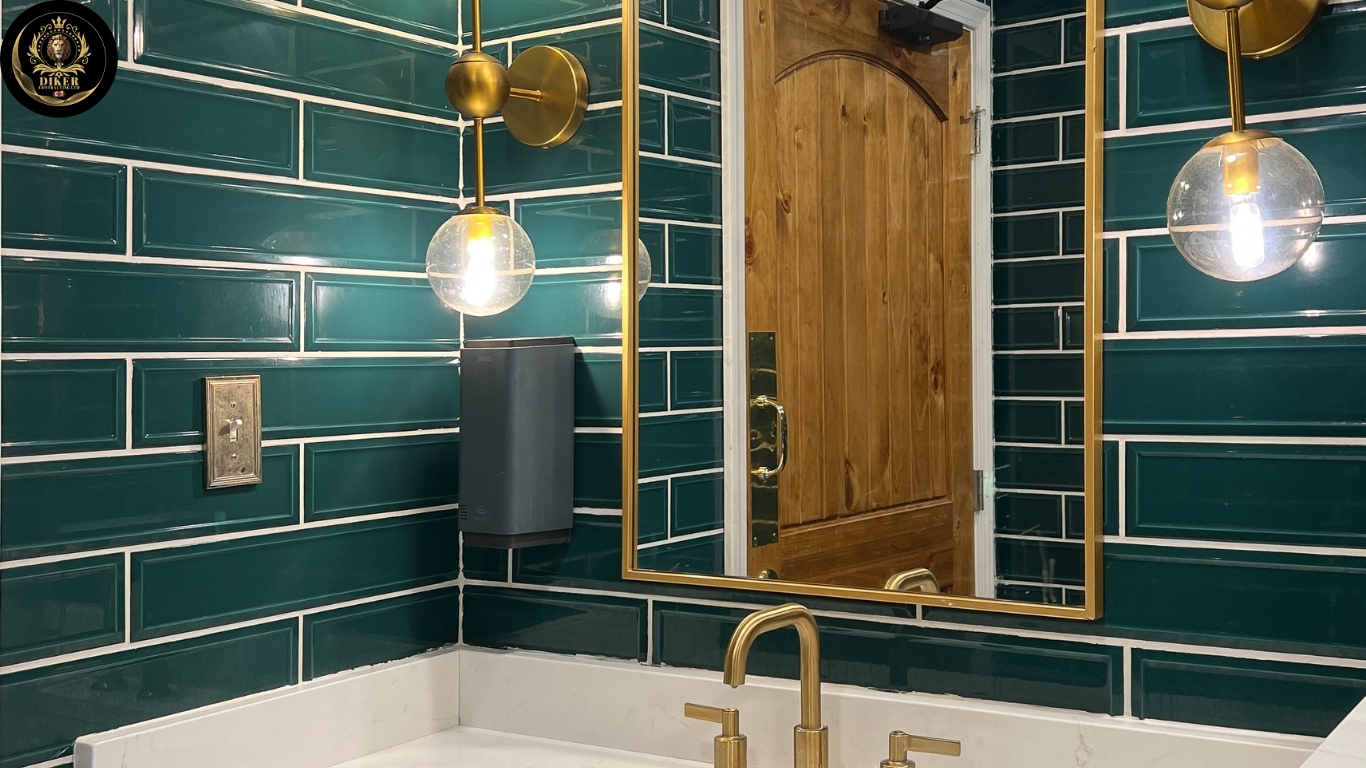 Teal bathroom